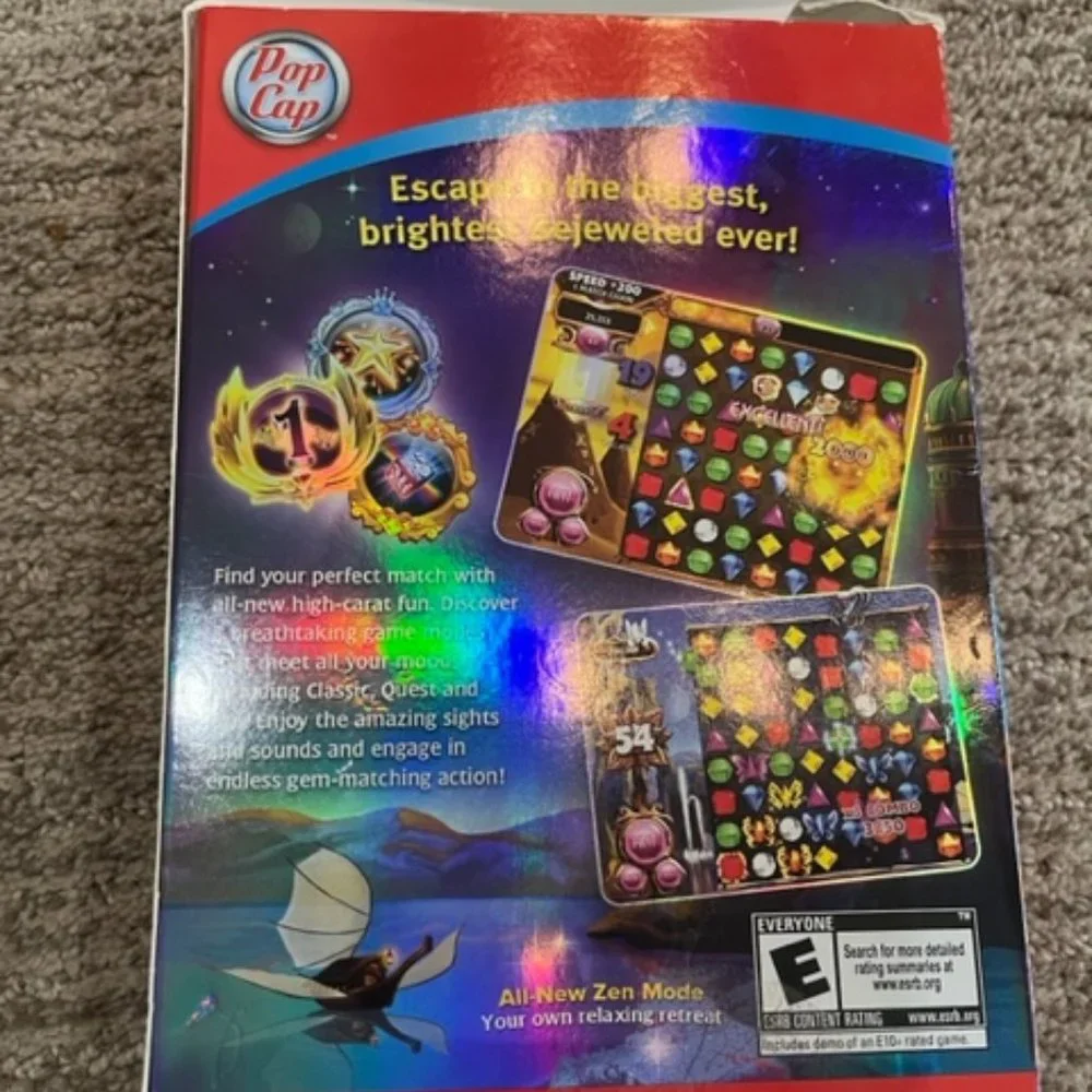 Bejeweled 3: Pop Cap: Puzzle Video Game